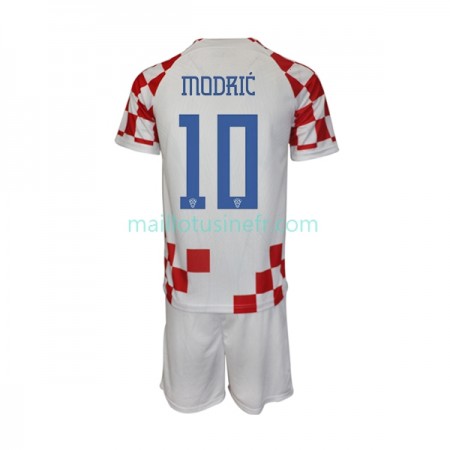 Maillot de Foot Croatie Modrić 10 Domicile Coupe du monde 2022 - Enfant